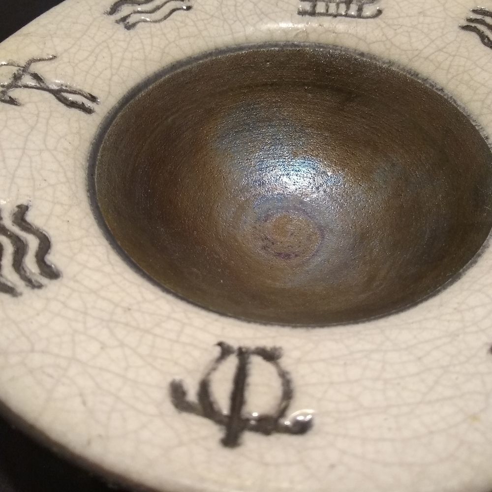 Chris Matti Raku Hawaiian Pottery Bowl HGT#1 - Picture 6 of 13